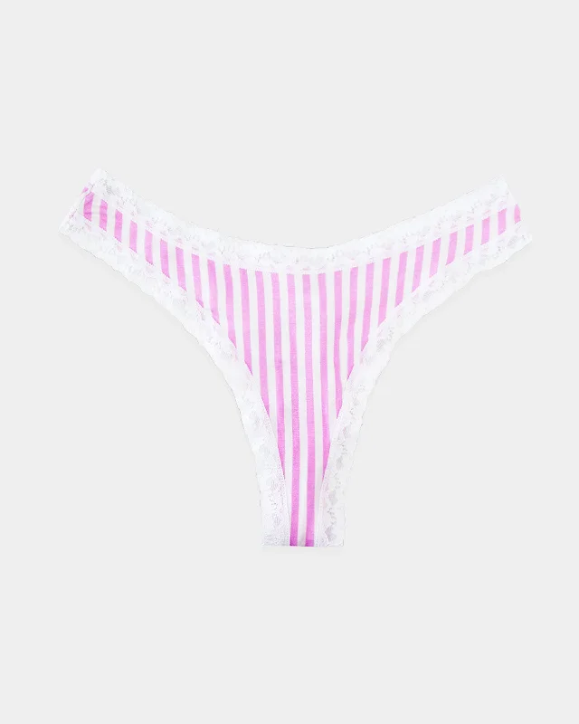 Thong - Lilac Stripe